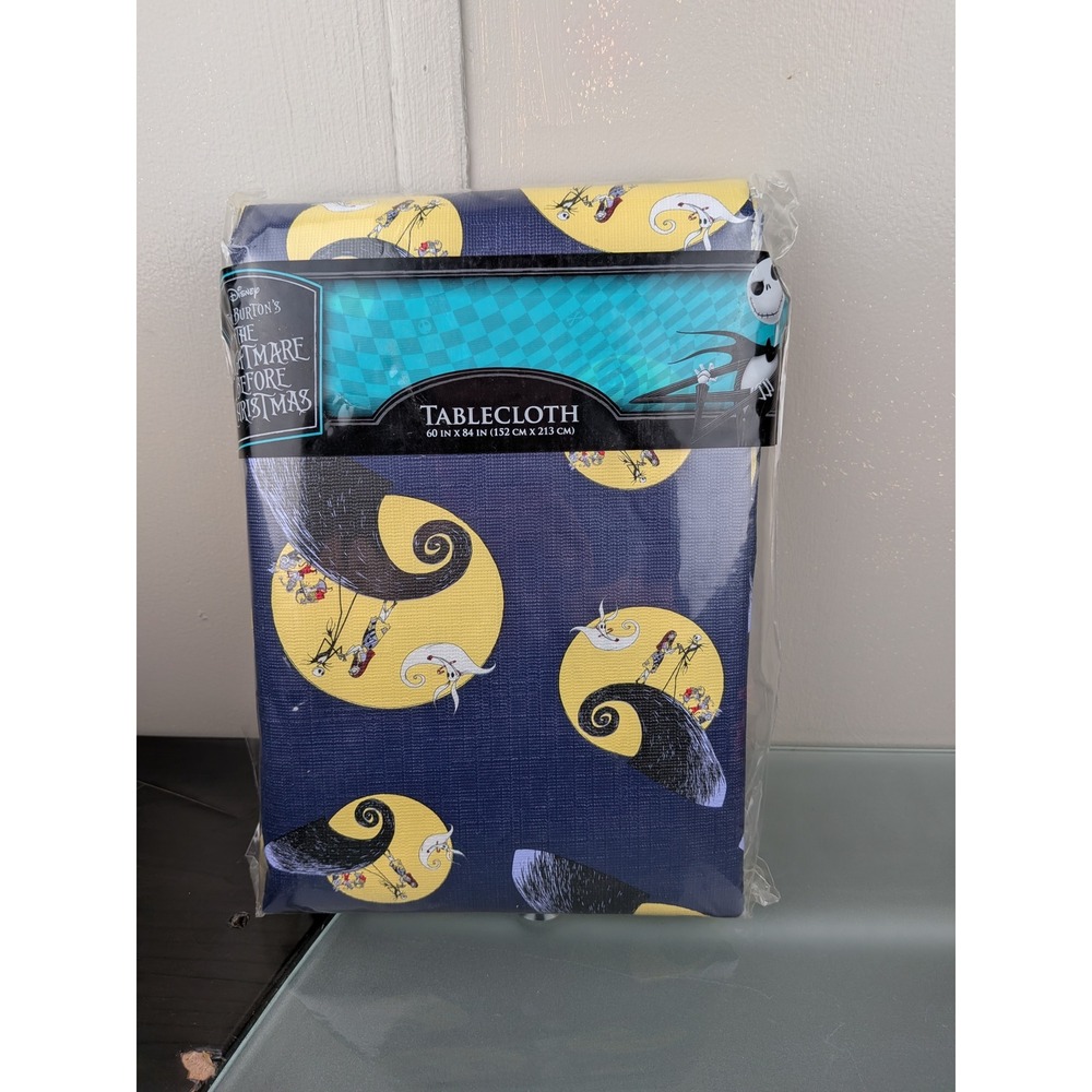 Disney Nightmare Before Christmas Tablecloth 60x84 Jack Skellington PEVA Plastic